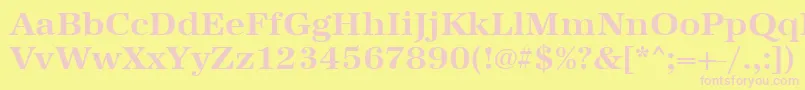 Шрифт UrwantiquatwidBold – розовые шрифты на жёлтом фоне