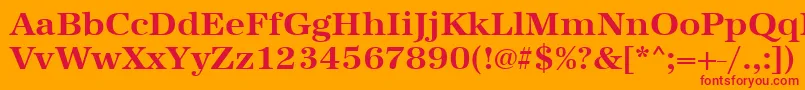 UrwantiquatwidBold Font – Red Fonts on Orange Background