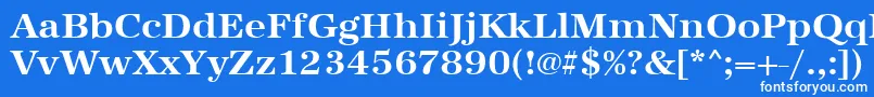 フォントUrwantiquatwidBold – 青い背景に白い文字