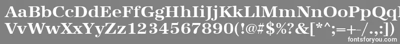 フォントUrwantiquatwidBold – 灰色の背景に白い文字