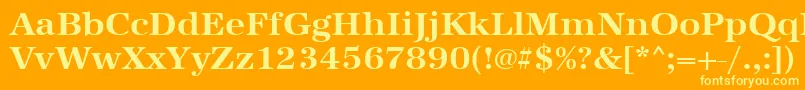 UrwantiquatwidBold Font – Yellow Fonts on Orange Background