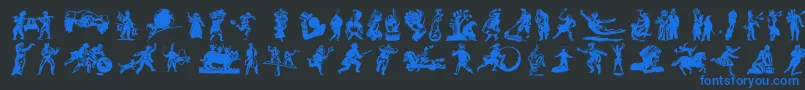 Więcej informacji o czcionce DfPrimitivesLetPlain.2.0 Czcionka DfPrimitivesLetPlain.2.0 – niebieskie czcionki na czarnym tle