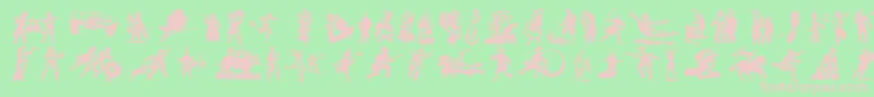 En savoir plus sur la police DfPrimitivesLetPlain.2.0 Police DfPrimitivesLetPlain.2.0 – polices roses sur fond vert