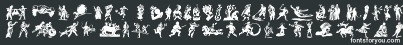 フォントDfPrimitivesLetPlain.2.0 – 黒い背景に白い文字