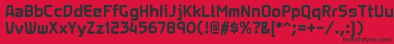 XenarargBold Font – Black Fonts on Red Background