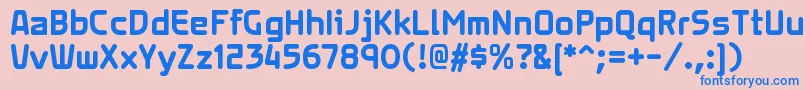 XenarargBold Font – Blue Fonts on Pink Background