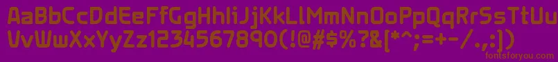 XenarargBold Font – Brown Fonts on Purple Background