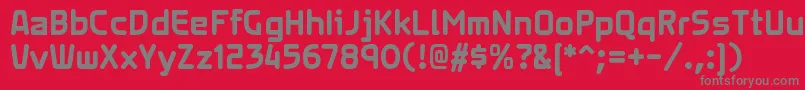 XenarargBold Font – Gray Fonts on Red Background