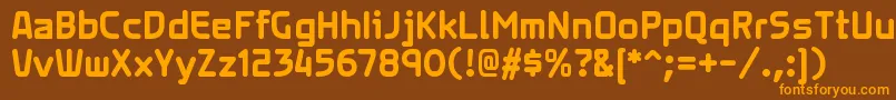 XenarargBold Font – Orange Fonts on Brown Background