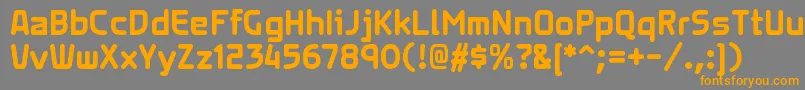 XenarargBold Font – Orange Fonts on Gray Background