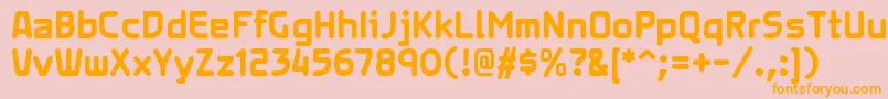 XenarargBold Font – Orange Fonts on Pink Background