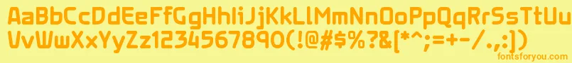 XenarargBold Font – Orange Fonts on Yellow Background