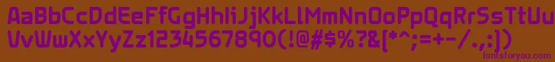 XenarargBold Font – Purple Fonts on Brown Background