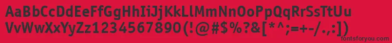 OfficinasanscttBold Font – Black Fonts on Red Background