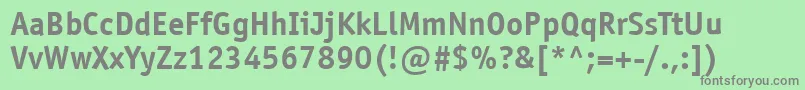 OfficinasanscttBold Font – Gray Fonts on Green Background