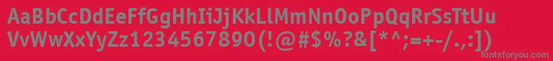 OfficinasanscttBold Font – Gray Fonts on Red Background