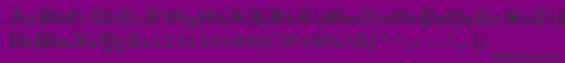 Linotextstd-Schriftart – Schwarze Schriften auf violettem Hintergrund