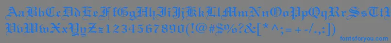 Linotextstd Font – Blue Fonts on Gray Background