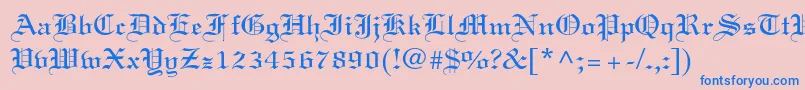 Linotextstd Font – Blue Fonts on Pink Background