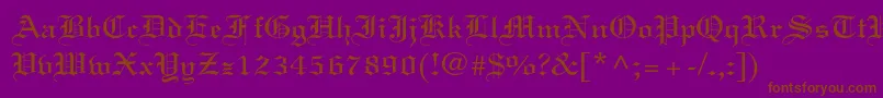 fuente Linotextstd – Fuentes Marrones Sobre Fondo Morado