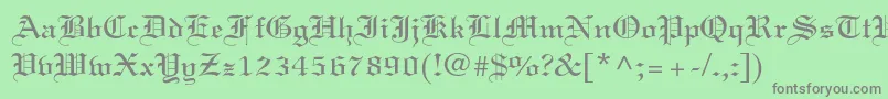 フォントLinotextstd – 緑の背景に灰色の文字