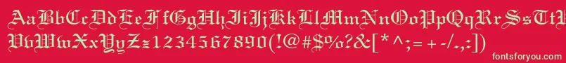 Linotextstd Font – Green Fonts on Red Background
