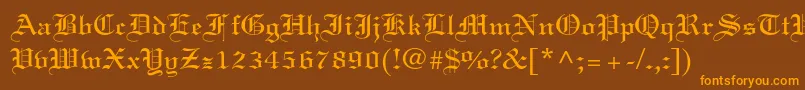 Linotextstd Font – Orange Fonts on Brown Background