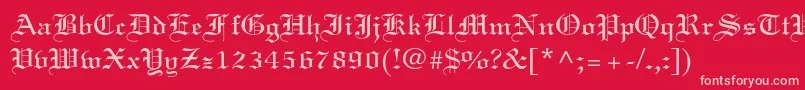 Linotextstd Font – Pink Fonts on Red Background
