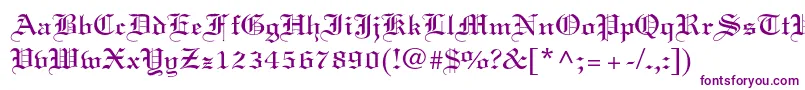 Linotextstd Font – Purple Fonts on White Background