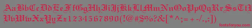 Linotextstd Font – Red Fonts on Gray Background
