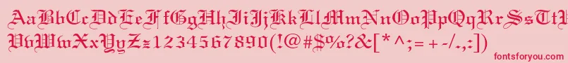 Linotextstd Font – Red Fonts on Pink Background