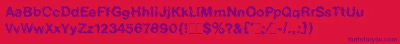 ShatterLetPlain.1.0 Font – Purple Fonts on Red Background