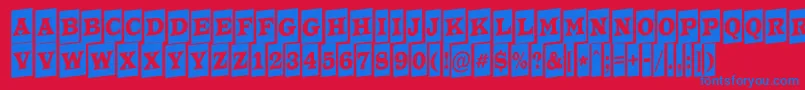 ATrianglercmup Font – Blue Fonts on Red Background