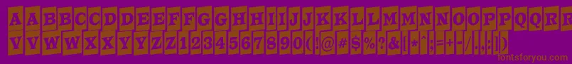 ATrianglercmup Font – Brown Fonts on Purple Background