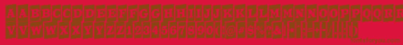 ATrianglercmup-fontti – ruskeat fontit punaisella taustalla
