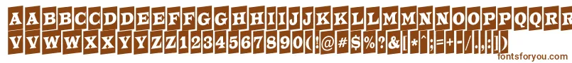 Шрифт ATrianglercmup – коричневые шрифты на белом фоне