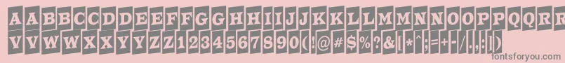ATrianglercmup Font – Gray Fonts on Pink Background