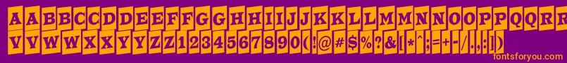 Шрифт ATrianglercmup – оранжевые шрифты на фиолетовом фоне