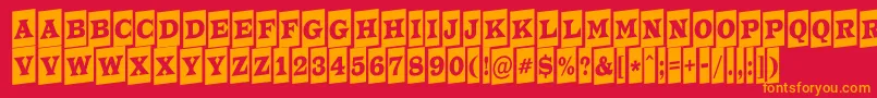 ATrianglercmup Font – Orange Fonts on Red Background