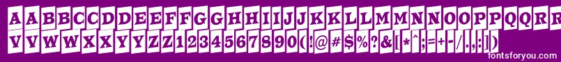 ATrianglercmup-Schriftart – Weiße Schriften auf violettem Hintergrund