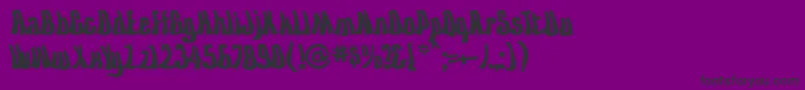 KissTheSky-Schriftart – Schwarze Schriften auf violettem Hintergrund