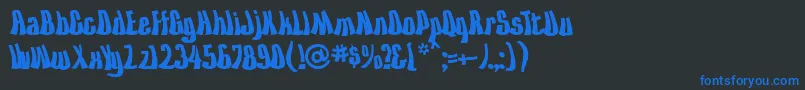 KissTheSky Font – Blue Fonts on Black Background