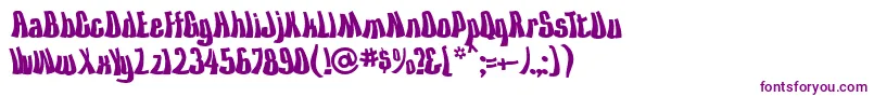 KissTheSky Font – Purple Fonts on White Background