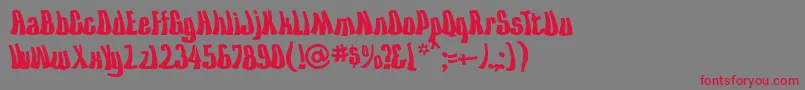 KissTheSky Font – Red Fonts on Gray Background