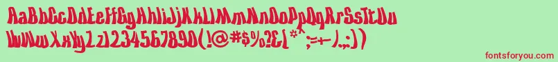 KissTheSky Font – Red Fonts on Green Background