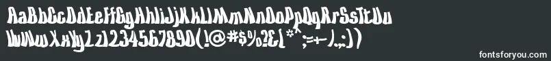 Шрифт KissTheSky – белые шрифты на чёрном фоне