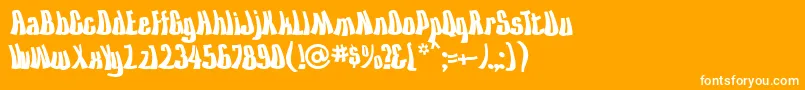 KissTheSky Font – White Fonts on Orange Background