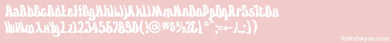 KissTheSky Font – White Fonts on Pink Background