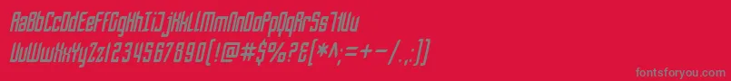 SfPiezolectricCondensedOblique Font – Gray Fonts on Red Background