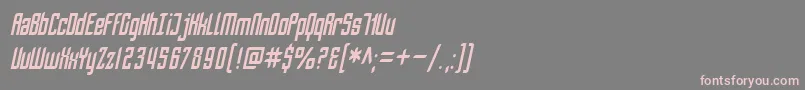 フォントSfPiezolectricCondensedOblique – 灰色の背景にピンクのフォント